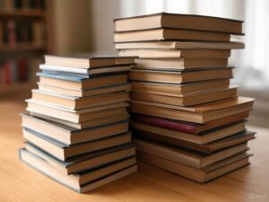 libros apilados